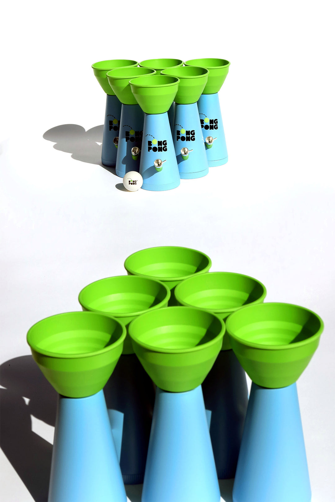 12 Bong Pong bongs and a Bong Pong ball